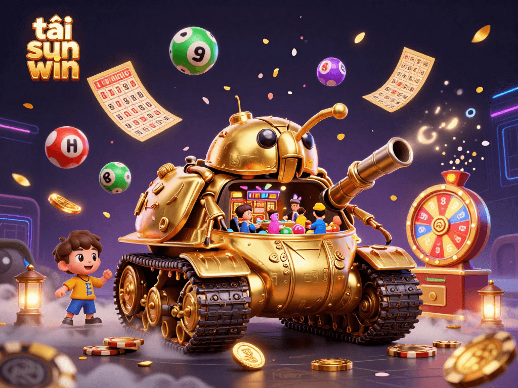 Engage in exciting gameplay with tải sun win, featuring a golden beetle tank casino brimming with vibrant lottery games.