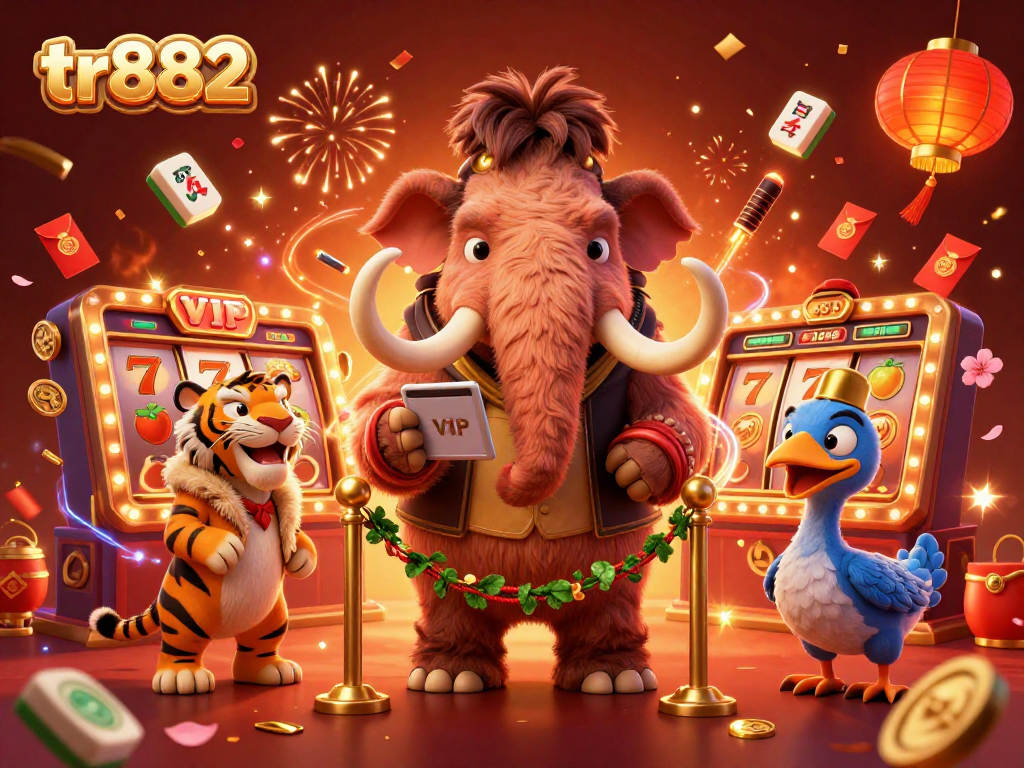 Experience vibrant fun at tr882 with a 3D cartoon gaming scene full of exciting casino elements.
