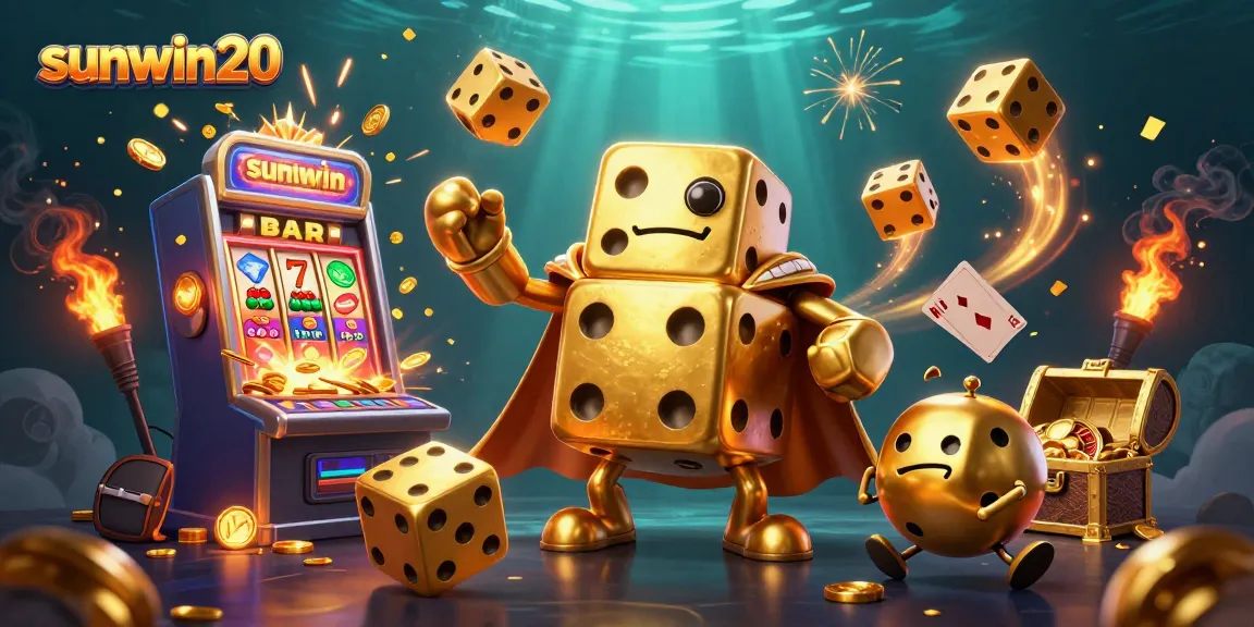 Experience fun gaming thrills with the sunwin20 casino, featuring golden dice and exciting slot machines.