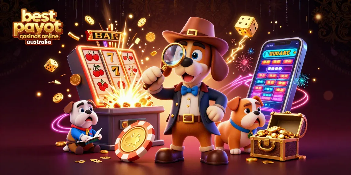 Discover the best payout casinos online Australia with a detective theme examining casino rewards